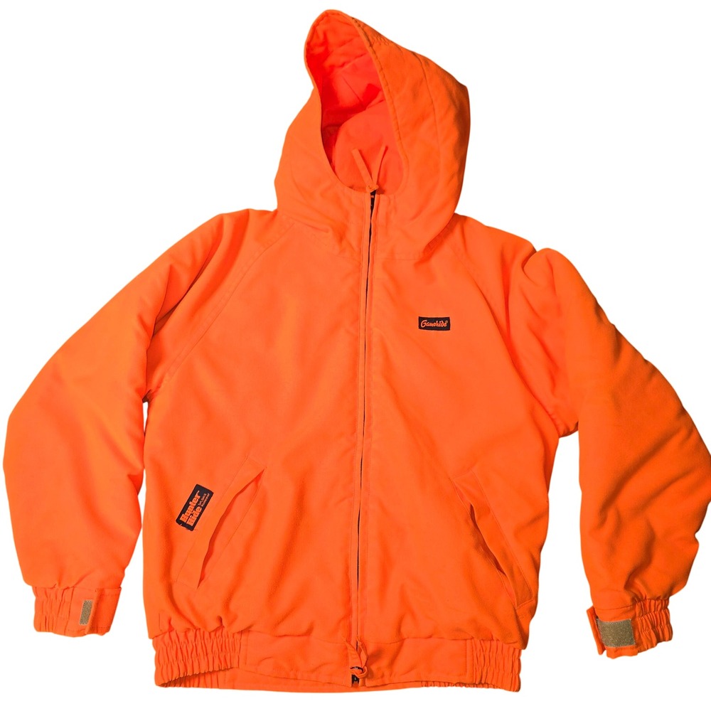 Gamehide Bright Orange Hunting Winter Jacket with Hood Kids Medium‎ Hunter Hide
